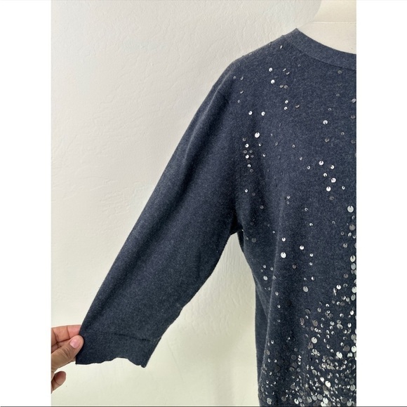 Eileen Fisher Sequin Button Down Cardigan - Picture 4 of 10